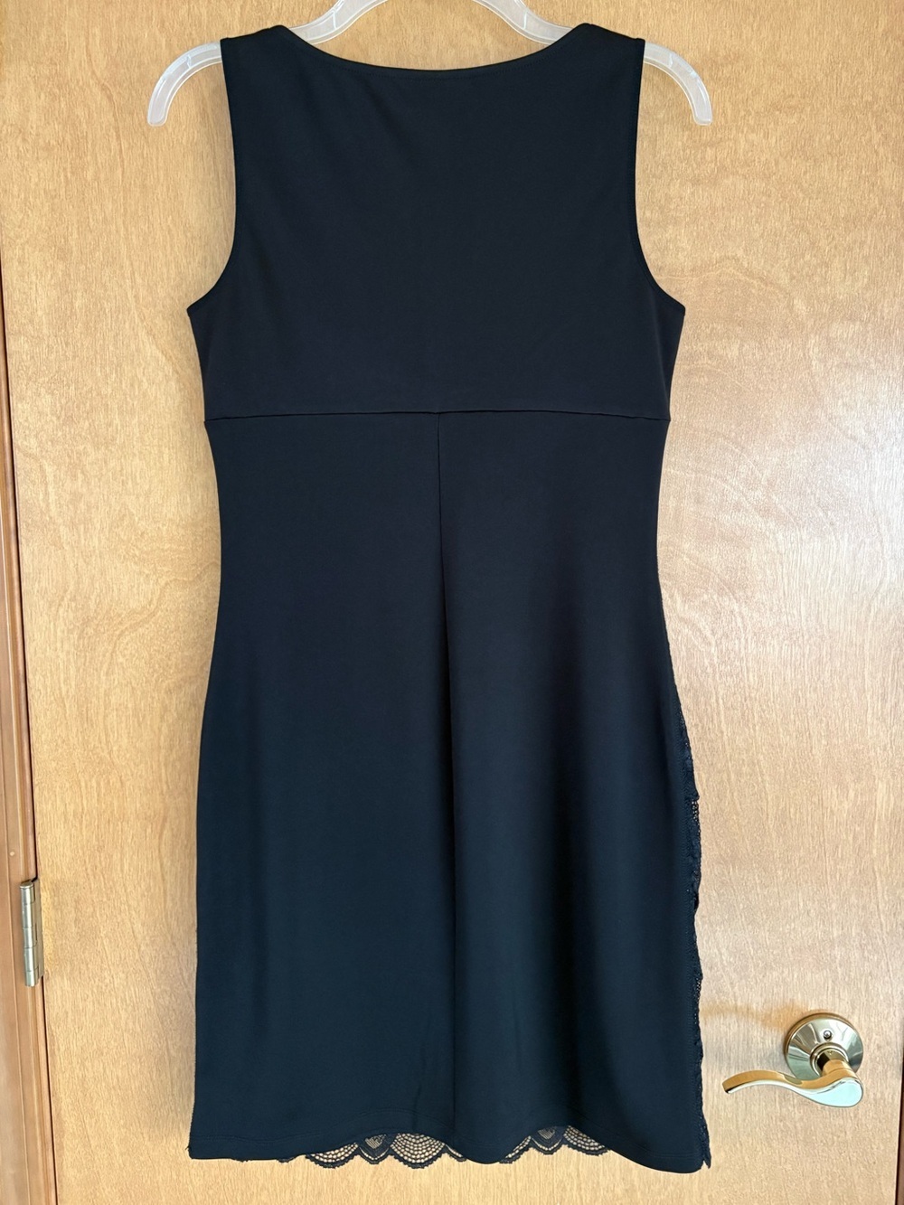 Daisy Fuentes Black Sleeveless Lace Sheath Dress Size M Black - Picture 3 of 13